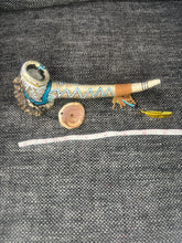 Handcrafted Antler Pipe | Tribal Mountain Freehand Design