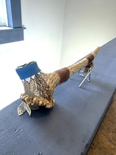 Handcrafted Antler Pipe | Natural Mountain Freehand Design