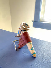 Handcrafted Antler Pipe | Compact Copper & Leather Design